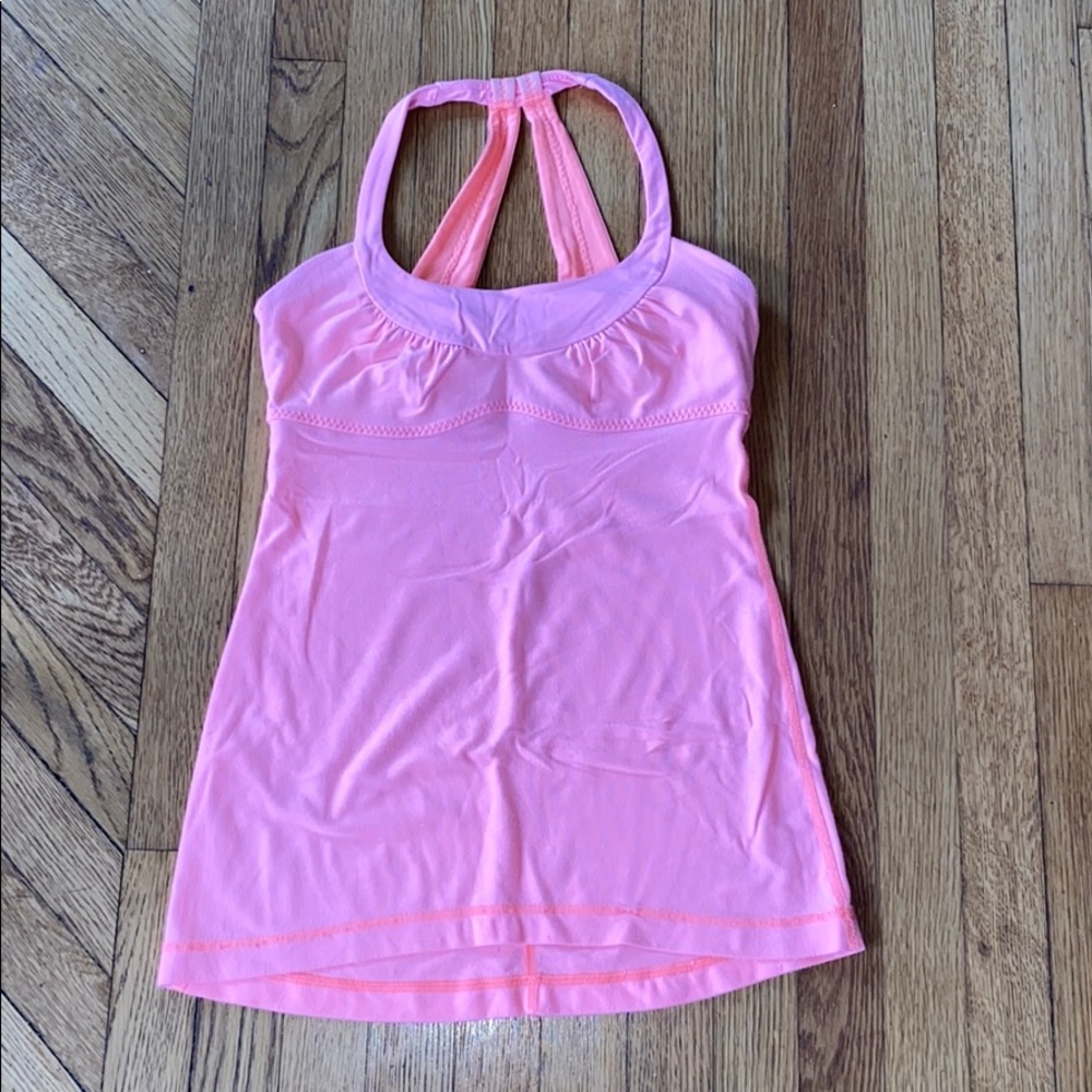 Lululemon Scoop Me Up II tank 4 pop orange